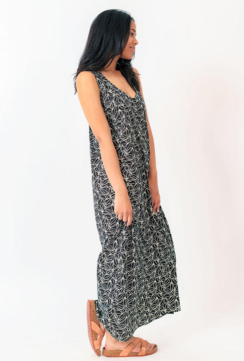 Y Why? Leichtes langes Baumwollkleid Lavinia